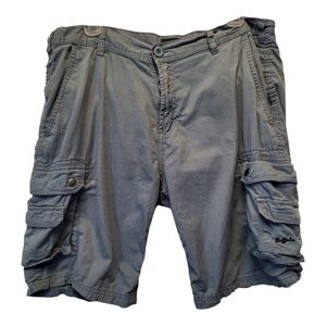 Buffalo David Bitton Pewter Blue Cargo Shorts Casual Style - Size 32